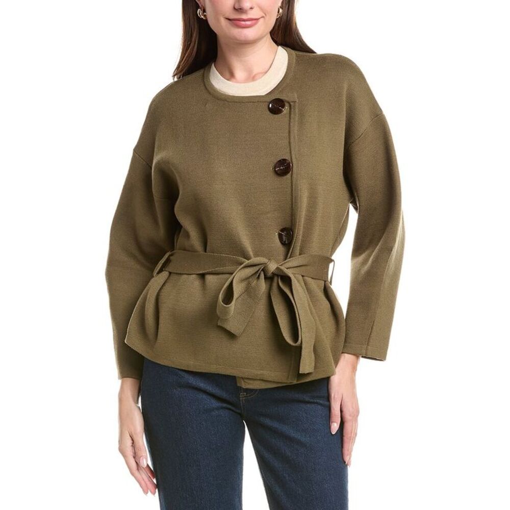 Hl Affair Womens  Knit Coat, Green